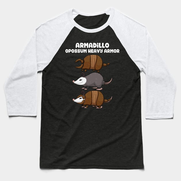 Possumadillo: The Ultimate Armor Fusion Baseball T-Shirt by GoshWow 